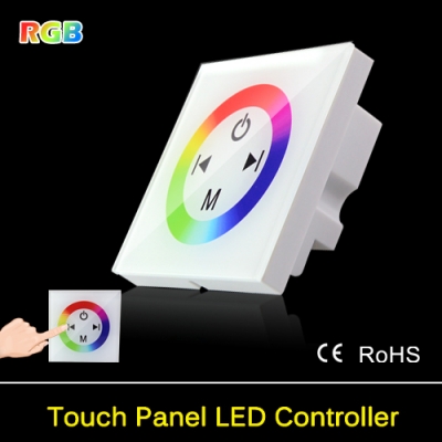 new arrival 86 wall led controller touch panel rgb controller dimmer dc12v dc 24v for led strip light blub
