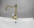 new bathroom basin sink faucet swivel spout mixer tap vanity faucet antique brass mak119