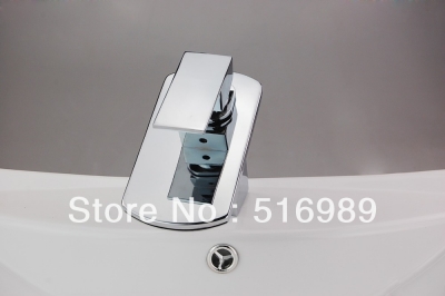 new bathroom deck mount single hole chrome tap faucet waterfall tree32