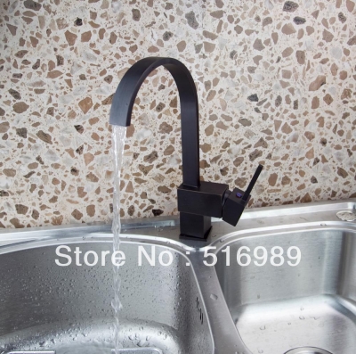 oil black single handle kitchen sink faucet tap 360 swivel sprayer spout hejia97 [oil-rubbed-bronze-7494]