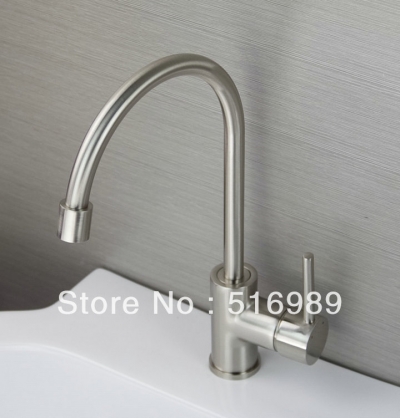 sell pull out spray brushed nickel kitchen sink mixer tap faucet mak266 [nickel-brushed-7382]