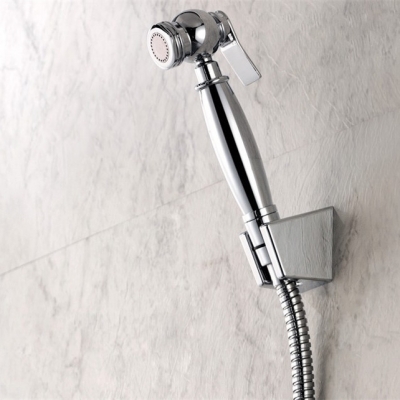 toilet hand held chrome brass bidet shattaf cloth diaper side sprayer with hose and bracket holder toilet bidet spray [bidet-faucet-2205]