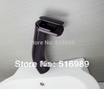 waterfall spout deck mount single handle new oil rubbed bronze finish brass single hole kitchen sink faucet bar tap sam60