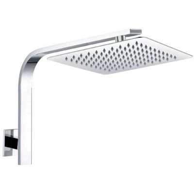 10 inch 25cm*25cm square stainless steel ultra-thin head shower with arm top shower with shower pipe th009-3