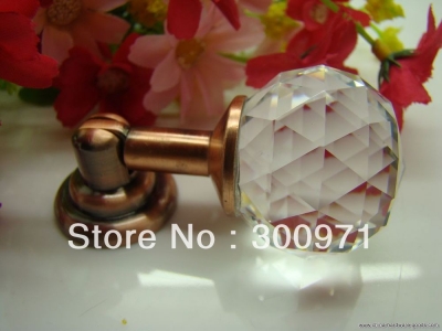 10pcs/lot clear color crystal knobs,door handles,cabinet knob drawer pull handle,crystal knobs cabinet handle,30mm