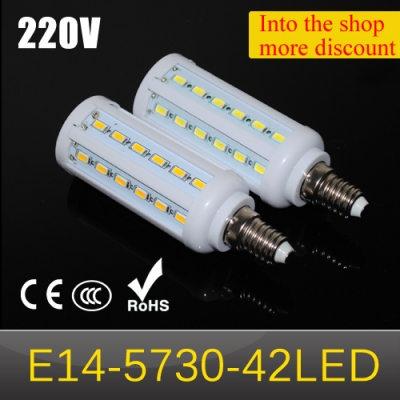 12w e14 ac 220v 240v led corn bulb high power lamps 5730 smd super brightness pendant lights 4pcs/lots [5730-high-power-series-905]