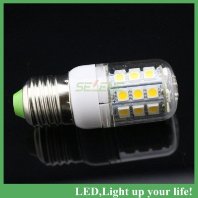 2pcs/lot led corn light lamp bulb lighting e27 smd5050*27leds led spotlight 4w 220v [smd5050-8695]