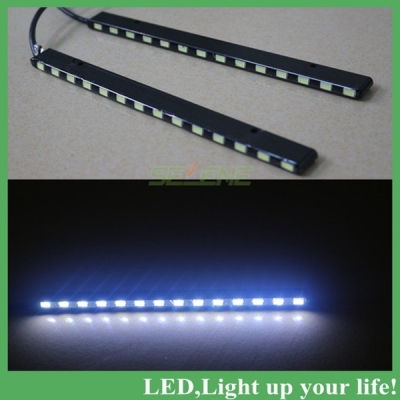 2pcs ultra-thin 14w 5630smd 14led led lights drl daytime running light auto lamp for universal car wholes