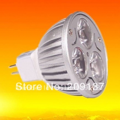 ,3*3w led bulb, 12v ac/dc, 10units/lots, warm white, high power mr16 led lamp