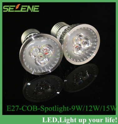 4pcs high power cree led e27 9w 12w 15w 220v 230v 110v dimmable led spot light spotlight led lights downlight lighting