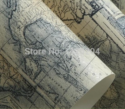 american country yellow waterproof wall papers roll, wallpaper vintage world map,papel de parede mapa mundi