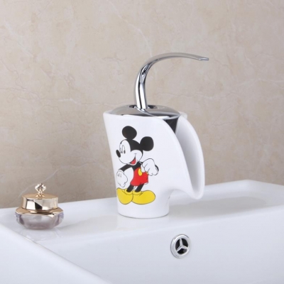 e-pak competitive price micky mouse design construction l21 single handle single holder bathroom basin sink faucet [worldwide-free-shipping-9869]
