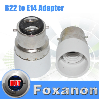 foxanon brand b22 to e14 adapter converter lamp adapter e14~b22 converter fire proof