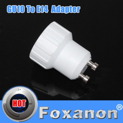 foxanon brand gu10 to e14 adapter converter led halogen cfl light bulb lamp adapter gu10-e14 converter 10pcs/lot
