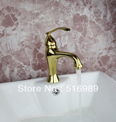 golden brass bathroom basin faucet deck mounted mixer vanity sink mixer tree154 [golden-3843]