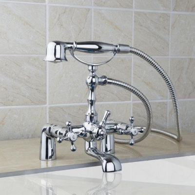 hello deck/ceilling mounted waterfall bathroom chrome 92603 double handles bathtub wash basin sink torneira tap mixer faucet