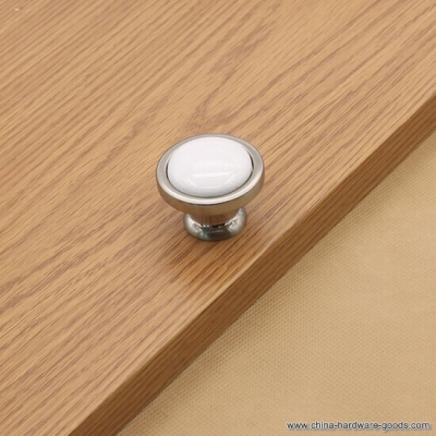 kichen cabinet knob pull handle white ceramic drawer knob pull stain silver dresser cupboard furniture handles pulls knobs 37mm [Door knobs|pulls-2934]