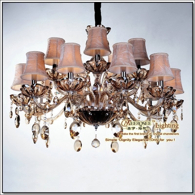 large el lampadario cognac glass chandelier crystal lamp with 15 lights candle chandelier lampshades living room md2120 [glass-chandeliers-3609]