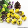 new 10pcs yellow ceramic door cabinets cupboard pumpkins white knobs handles pull drawer 40mm
