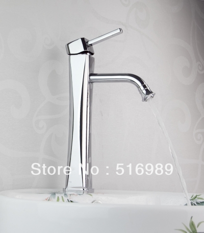 new 2 handles brass chrome finish basin faucet washing cold deck mounte mixer tree 201 [bathroom-mixer-faucet-1864]