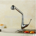 new listing chrome copper sink pull out kitchen faucet for basin cold water mixer tap come with 2pcs of hose deck mounted