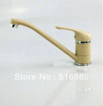 new long spout deck mount single handle spray painting new brand kitchen sink brass mixer tap swivel 360 faucet y-074 [painting-7749]
