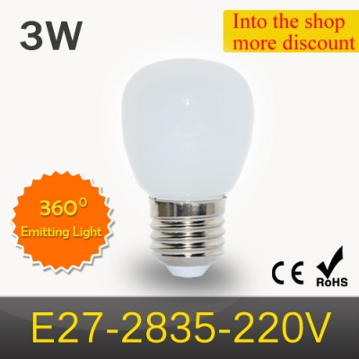 new patented product led lamps e27 3w ac 200v 240v bubble ball led bulb chandeliers hq benbon light whole 10pcs/lots [hight-quality-ball-bulb-3952]