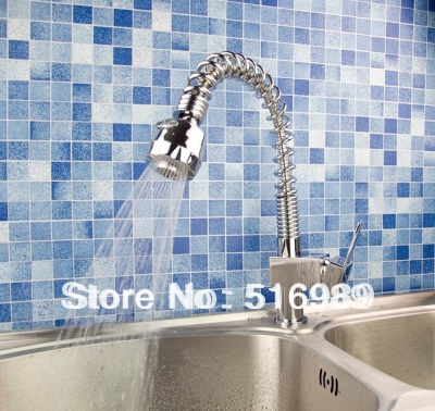 new single handle pull out kitchen vessel sink faucet chrome basin faucet tap mak21 [pull-out-amp-swivel-kitchen-8090]