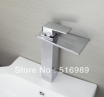 new single hole basin &cold bathroom kitchen wash basin faucet mixer water taps ln061702 [waterfall-spout-faucet-9514]