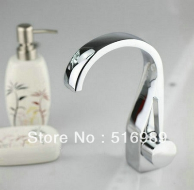 newly polished chrome brass bathroom deck mounted basin sink mixer tap great faucet y-052