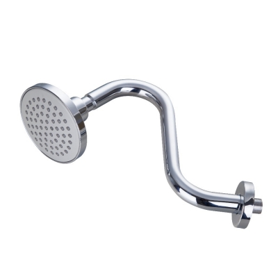 round 4.8" a grade abs plastic shower head with brass curved shower arm wall mounted shower heads d0215619 [normal-shower-head-7427]