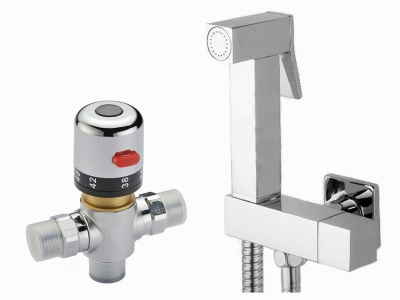 thermostatic faucet valve 38 degress temperature muslim handheld shattaf bidet toilet spray shower a660 [bidet-faucet-2196]