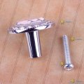 tradenium unique design new round clear crystal glass pull handle cupboard wardrobe drawer cabinet knob promotion