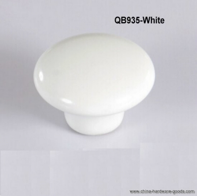 white ceramic cabinet wardrobe cupboard knob drawer door pulls handles qb935-white single hole mbs4015-6