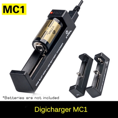xtar mc1 plus multifunctional usb lithium battery charger 16340 18350 18650 26650 usb port cylinder li-ion battery charger
