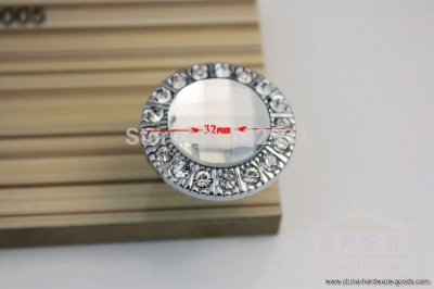 zinc material shine crystal furniture handles