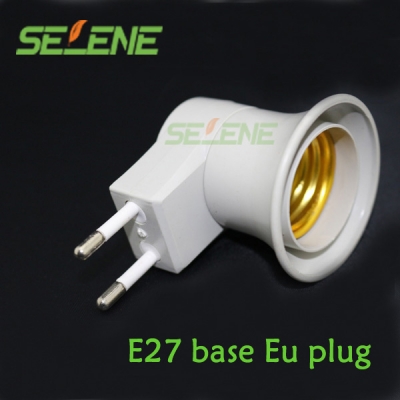 100pcs/lot led light bulb lamp socket base holder e27 to au us plug adapter converter lamp bases [e27-socket-3221]