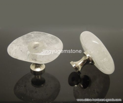 1pc natural crystal clear quartz cabs cabinet drawer knobs