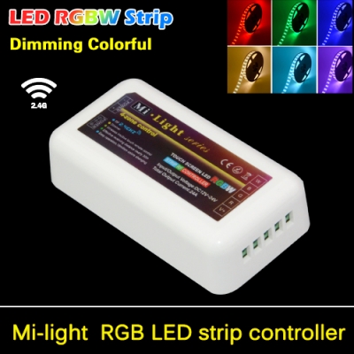 2015 new dimmable mi light wireless 2.4g rgb rgbw led rf controller for for 5050 3528 rgb rgbww led strip led tape