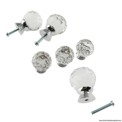 2015 new pack of 10 30mm crystal glass clear cabinet knob drawer pull handle kitchen door wardrobe hardware