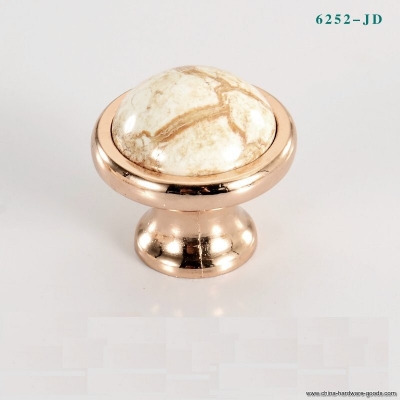 24jd6252 single hole golden beautiful ceramic cabinet wardrobe knob drawer door pull handles