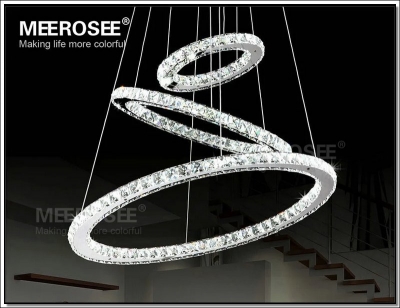 3 diamond ring led crystal chandelier light modern led lighting circles lamp guarantee fast and