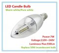 30pcs/lot 7w led candle light e14 e27 led bulb lamp tubes warm white cool white e14 led 110v 220v candle