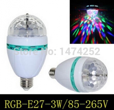 3w rgb led mini party light dance party lamp holiday lights auto rotating new e27 colorfull bulb christmas lighting zm00309 [ball-bulb-1290]