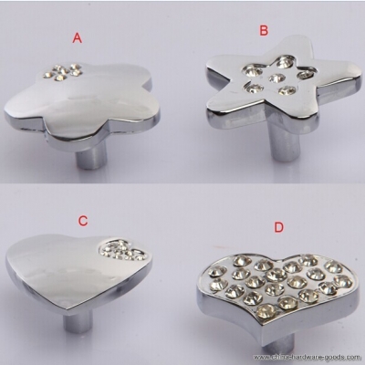 4 types clear crystal kichen cabinet knobs crystal drawer knobs silver zinc alloy dresser wardobe handles pulls knobs sj07 [Door knobs|pulls-940]