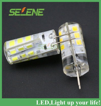 5pcs energy-saving slicone mini spotlight 12v g4 3w 600lm 24-led smd 2835 led light bulb led corn light droplight [g4-lamp-3482]