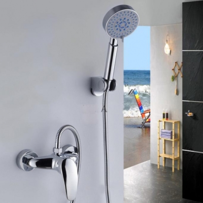 brass bathroom exposed bath & shower faucets cold mixers hand shower single handle contemporary water taps shower set