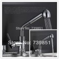 brass copper sink nickel brushed kitchen faucet pull out kitchen mixer & cold water tap torneira kitchen cozinha