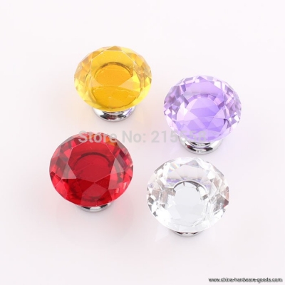 clear door pull knobs drawer cabinet cupboard crystal handle 30mm hardware whole zbe280 [Door knobs|pulls-2062]
