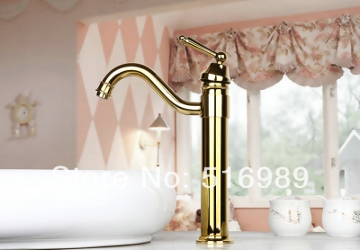 contemporary durable golden bathroom batutub tap faucet mixer 8370k [golden-3827]